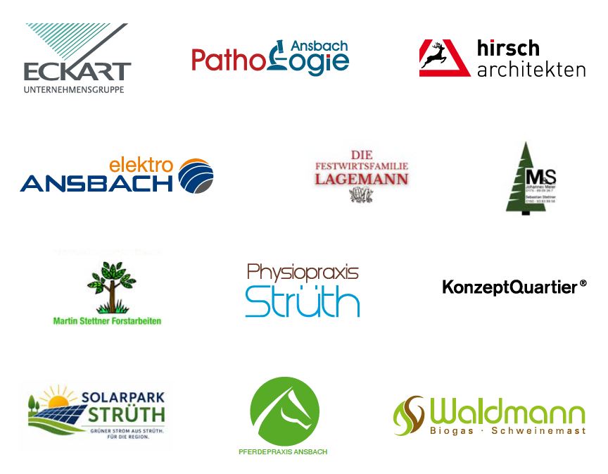 Logos unserer Sponsoren und Partner aus Strüth und der Region